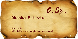 Okenka Szilvia névjegykártya
